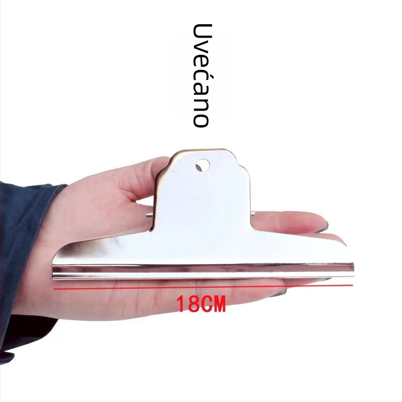 Weili veliki klips za dokumente od nehrđajućeg čelika; materijal: nehrđajući čelik; težine: 27 g, 40 g, 60 g, 85 g, 90 g.