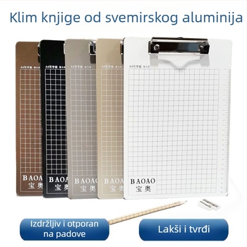 Veliki klip za dokumente od nehrđajućeg čelika – metalna konstrukcija, držač računa, uredski pribor