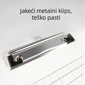 Veliki klip za dokumente od nehrđajućeg čelika – metalna konstrukcija, držač računa, uredski pribor