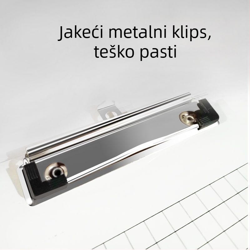 Veliki klip za dokumente od nehrđajućeg čelika – metalna konstrukcija, držač računa, uredski pribor