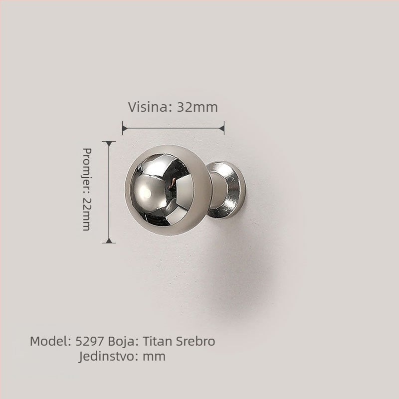 Drške za ormariće – vrata ormarića | Moderni minimalistički stil, cinkova legura, lijevanje pod pritiskom, modeli 1215/5297/5521