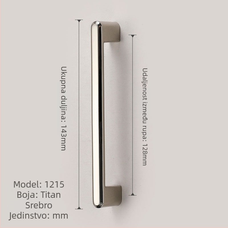 Drške za ormariće – vrata ormarića | Moderni minimalistički stil, cinkova legura, lijevanje pod pritiskom, modeli 1215/5297/5521