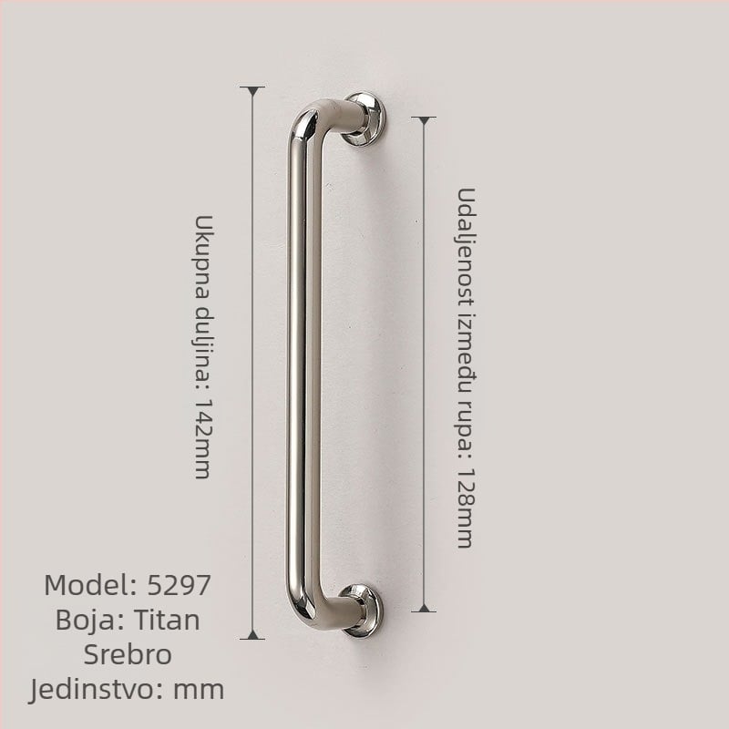 Drške za ormariće – vrata ormarića | Moderni minimalistički stil, cinkova legura, lijevanje pod pritiskom, modeli 1215/5297/5521