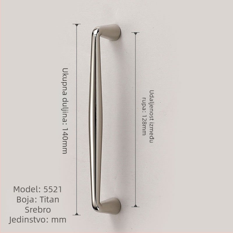 Drške za ormariće – vrata ormarića | Moderni minimalistički stil, cinkova legura, lijevanje pod pritiskom, modeli 1215/5297/5521