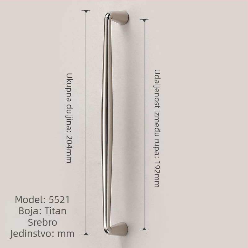 Drške za ormariće – vrata ormarića | Moderni minimalistički stil, cinkova legura, lijevanje pod pritiskom, modeli 1215/5297/5521