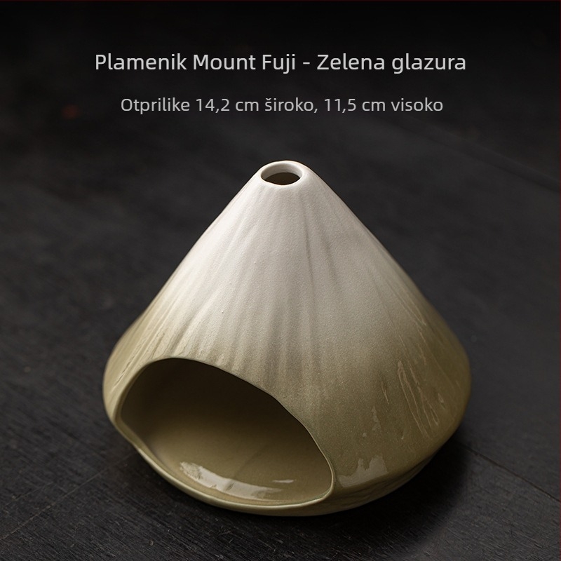 Keramički tamjanik (Materijal: keramika; Tehnika: šarena glazura; Stil: japanski; Marka: Conley Ceramics)