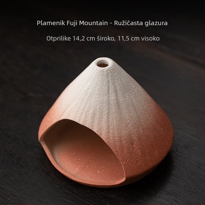 Keramički tamjanik (Materijal: keramika; Tehnika: šarena glazura; Stil: japanski; Marka: Conley Ceramics)