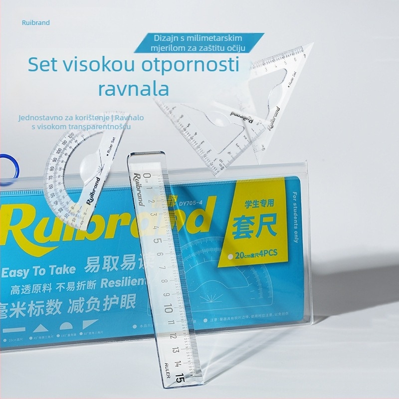 Rui marka plastično centimetarsko pravilo – izdržljivo, s čitljivim oznakama, idealno za školu.