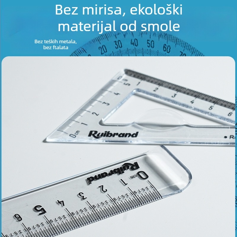 Rui marka plastično centimetarsko pravilo – izdržljivo, s čitljivim oznakama, idealno za školu.