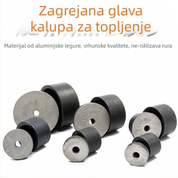 Električna grijna glava za zavarivanje PPR cijevi, aluminijska legura, promjer 20–110 mm, temperatura do 300°C, snaga 800 W