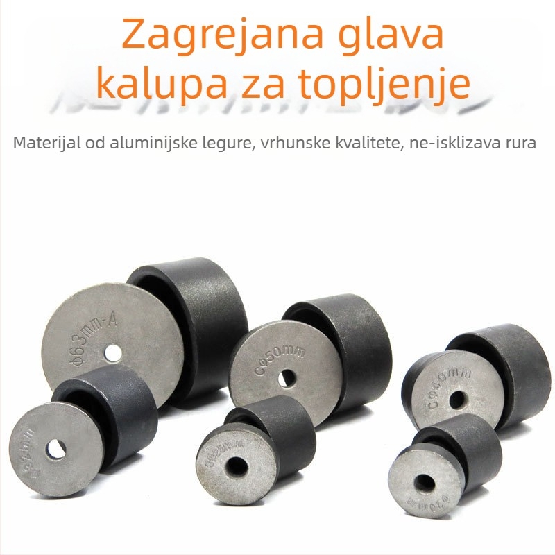 Električna grijna glava za zavarivanje PPR cijevi, aluminijska legura, promjer 20–110 mm, temperatura do 300°C, snaga 800 W