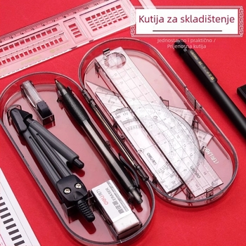 Deli 9591 8-dijelni geometrijski set za crtanje u plastičnoj kutiji