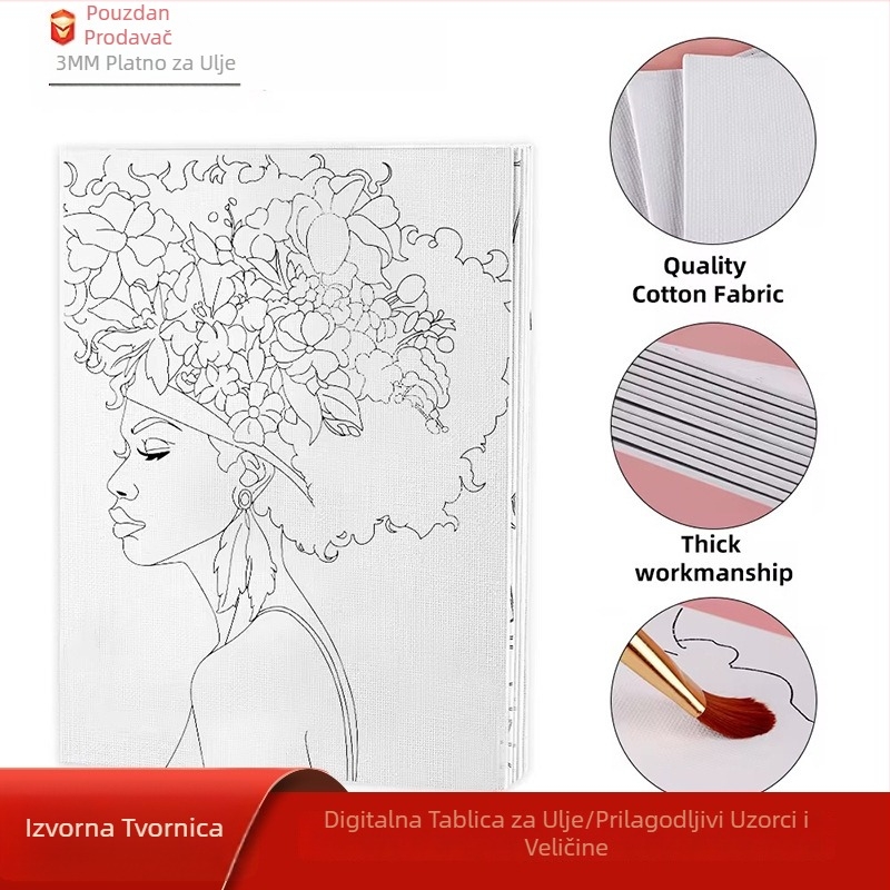 Xuanma Digitalna Ploča za Slikanje Uljem – Pamučna Ploča za Crtanje s Platnenim Okvirom, Serija Digital Oil Painting
