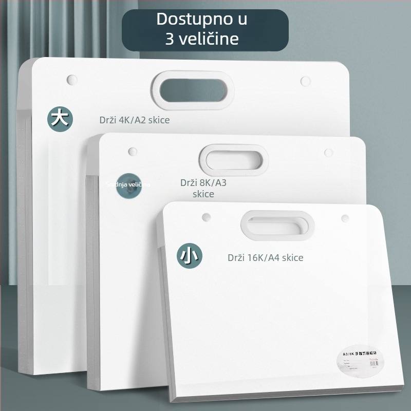 Torba za spremanje umjetničkog portfolija, plastična, Haichuan stationery, model 1616233, debljina 3,5 cm