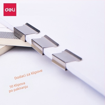 Deli 8592 metalni klips za karte, paket od 50 kom