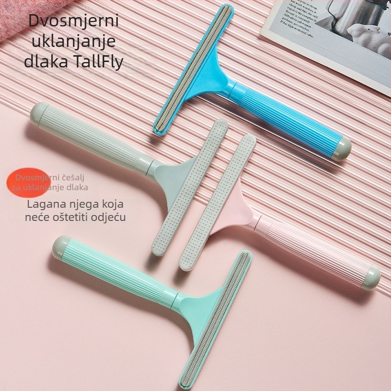 Uklanjivač dlake za kućne ljubimce (dvostrani, ručni, zakrivljeni češalj, ABS+TPR) za dugokose mačke