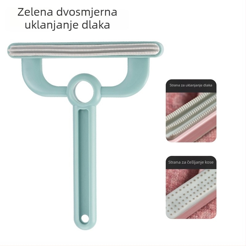 Uklanjivač dlake za kućne ljubimce (dvostrani, ručni, zakrivljeni češalj, ABS+TPR) za dugokose mačke
