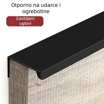 Ručka za ormariće i ladice – aluminijski profil, moderni minimalistički stil, oksidirana površina