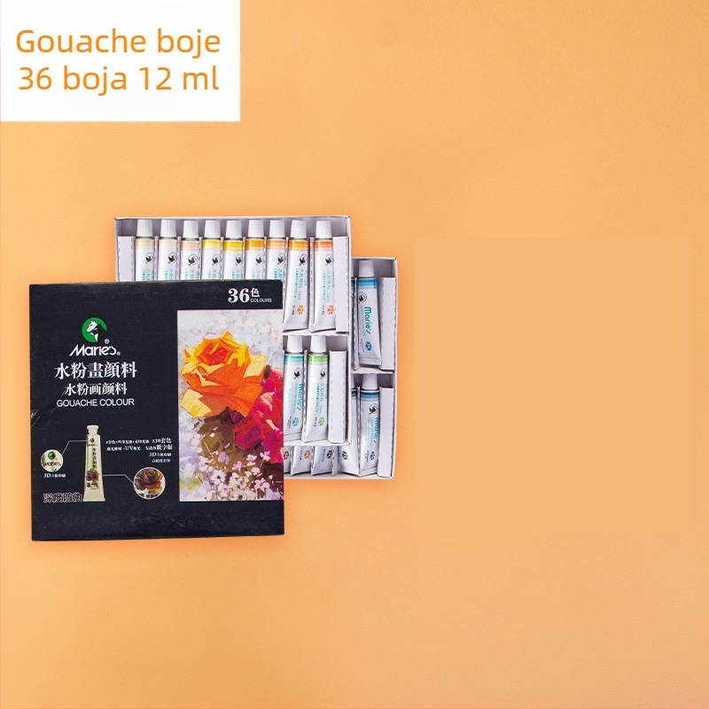 Gouache set boja u aluminijskim cijevima — Marley marka, za slikanje gouacheom, 24 komada