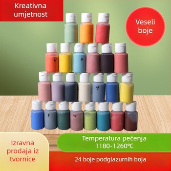 Podglazurni keramički pigmeni, koncentrirani, u bočici, zapremina 50, za keramiku srednje temperature