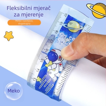 Plastični mjerni pravokutnik s cartoon dizajnom za crtanje i mjerenje — model Xpm-620; materijal: plastika; oblik: pravilo; kategorija: centimetarsko pravilo; pakiranje: pojedinačna OPP vrećica
