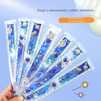 Plastični mjerni pravokutnik s cartoon dizajnom za crtanje i mjerenje — model Xpm-620; materijal: plastika; oblik: pravilo; kategorija: centimetarsko pravilo; pakiranje: pojedinačna OPP vrećica