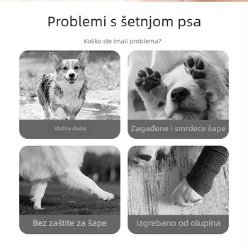 Čarape za kućne ljubimce, zaštita za šape, protuklizne za unutarnju i vanjsku upotrebu, pletene warp pletenje, jacquard tkanina, poliester