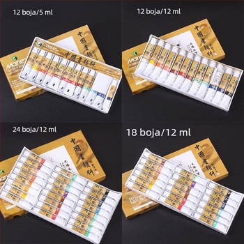 Marley pigmenti za kinesko slikanje, set od 12 cijevi, pasta baza za slikanje kistom