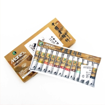 Marley pigmenti za kinesko slikanje, set od 12 cijevi, pasta baza za slikanje kistom