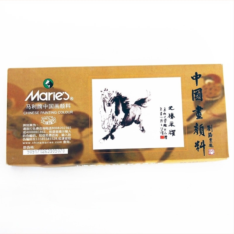 Marley pigmenti za kinesko slikanje, set od 12 cijevi, pasta baza za slikanje kistom