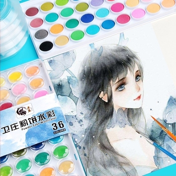 Set gouache boja za slikanje, Wei Zhuang, 36-djelni paket, za početnike