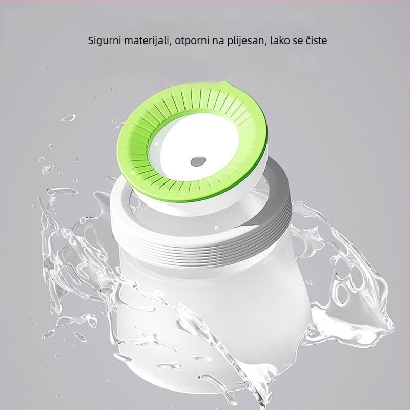 Plutajuća posuda za vodu za pse, plastična, s anti-rasipnim otvorom za usta i sustavom za piće otporan na vlagu, zaštita vrata