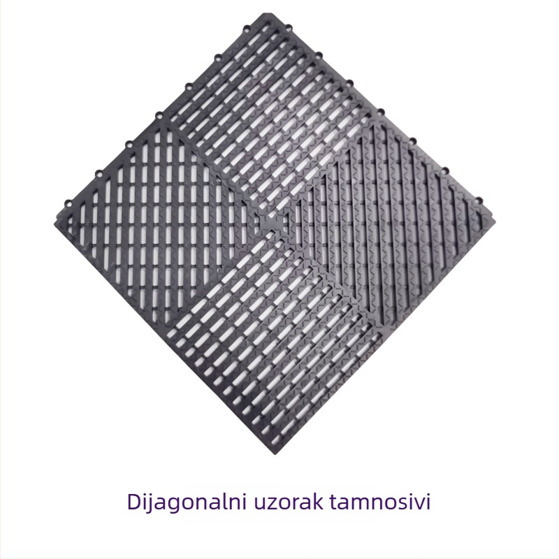 Protuklizna podloga za kupaonicu i tuš - PVC, kvadratna, jednobojna, periva