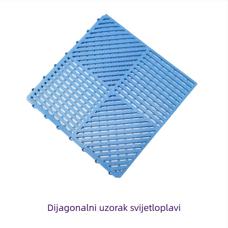 Protuklizna podloga za kupaonicu i tuš - PVC, kvadratna, jednobojna, periva