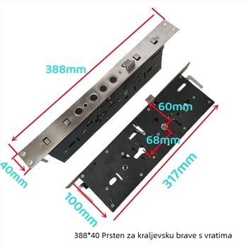 Overlord Lock Body brava za vrata s ručkom od nehrđajućeg čelika, protiv krađe, moderni minimalistički stil
