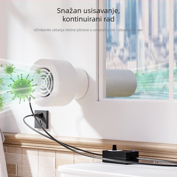 Ventilator za ispu i izmjenu zraka za spavaću sobu, 12V, 1000W, 50Hz, horizontalna ugradnja, inteligentna kontrola