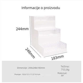 Plastični stolni izložbeni stalak s višerazinskim ljestvičastim dizajnom, model izložbeni stalak, moguć tisak logotipa i prilagodba