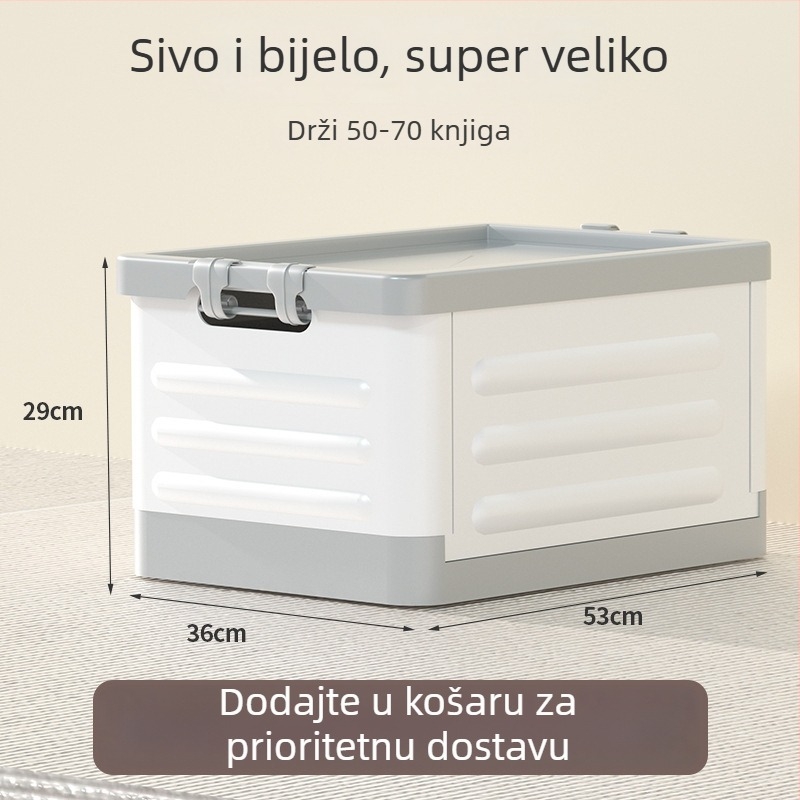 Sklopiva kutija za dnevni boravak s kotačićima, prijenosni plastični organizator za odjeću, igračke i kozmetiku, kapaciteta 18 L