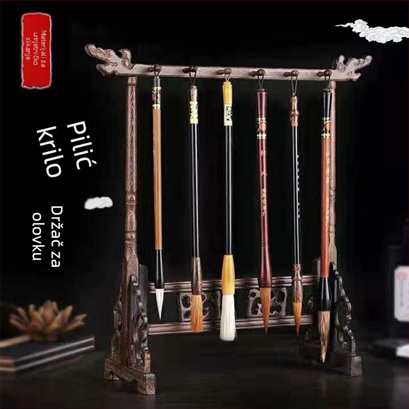 Držač olovke od masivnog drveta s glavom zmaja, konfiguracije pinova: 8/16, 7/14, 6/12, 4/8 (Model JCM-8)