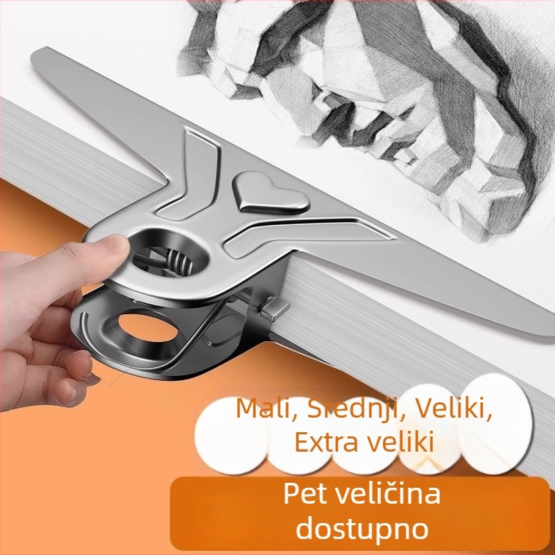 Klip za ploču za skicu, s dugim repom, željezni klip za crtanje