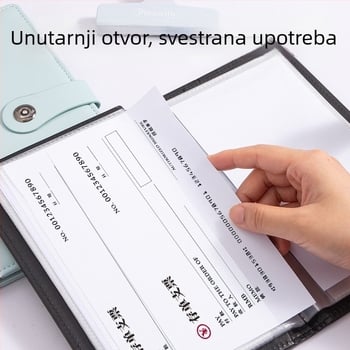 Knjiga za pohranu računa, PU koža, Model PQ918, Veličina papira 200x100, Širina stražnjeg dijela 15