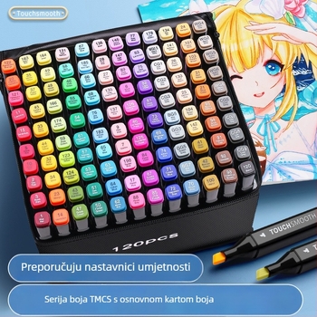 Olje baziran dvostrani akvarelni marker, brzo sušeći i neproziran za djecu