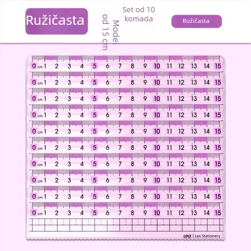 Friendly centimetarska linijka s vijugavim linijama i mjernom skalom — plastična, 85 g