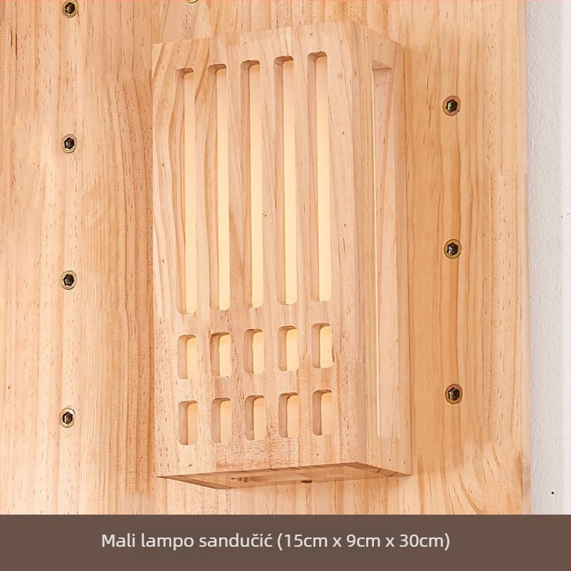 Drvena mačja zidna penjačica s integriranim skrovištem i policom, jednostavan stil, bez bušenja