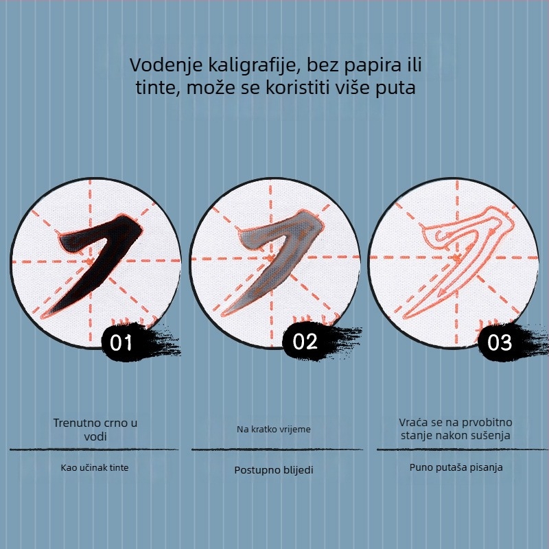 Deli set platna za vodopis – pravokutni, serija: Water Writing Cloth Suit, materijal: Drugo, svrha: vježbanje kaligrafije