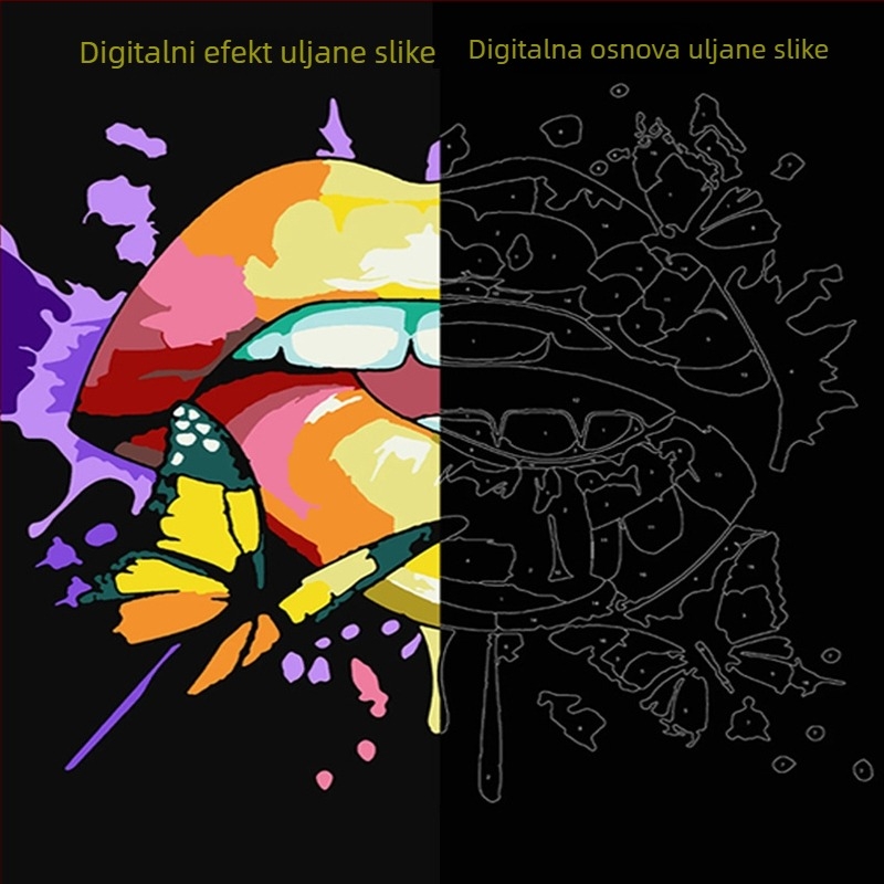 Digitalna uljana slika na platnu od pamuka, bez okvira, strojni tisak, pejzaž