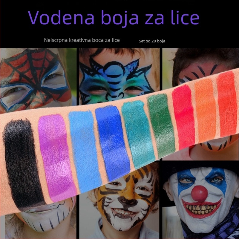 Set za bojenje tijela i lica, 350 g, pakiranje u boji kutiji, namjena: bojenje tijela, uvoz: Ne