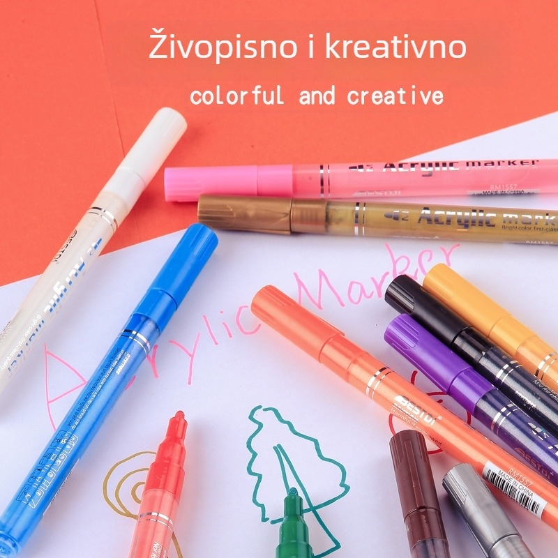Punctuation akrilni marker za kamen i keramiku – na bazi vode, marker za isticanje i akvarel marker