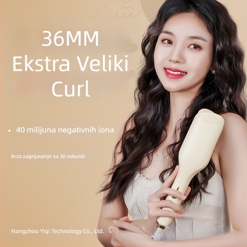 Kovrčalo za kosu s 36 mm velikim valom, francuskog stila, keramičko prekrivanje, 220 V, 70 W, 10-stupanjsko podešavanje temperature