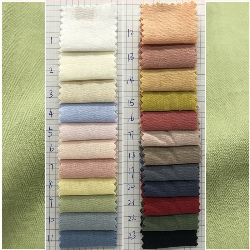 Pamukova tkanina twill jacquard s uzorkom ribje kosti, opran završni sloj, pogodna za košulje, topove, haljine, donje rublje i pidžame